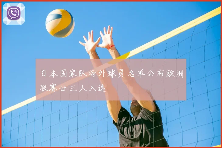 日本国家队海外球员名单公布欧洲联赛廿三人入选